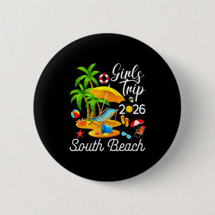 Badge Rond 5 Cm Plage sud de Floride Design Tropical Estival
