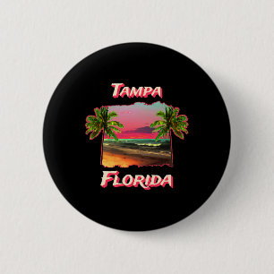 Badge Rond 5 Cm Plages de Tampa Floride