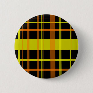 Badge Rond 5 Cm Plaid orange et jaune