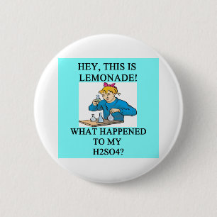 Badge Rond 5 Cm plaisanterie de la limonade h2so4