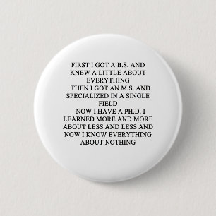Badge Rond 5 Cm Plaisanterie de PHD