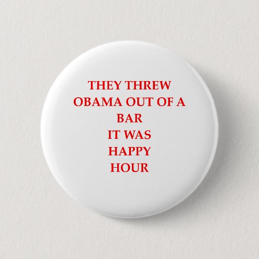 Badge Rond 5 Cm plaisanterie d'obama d'anto (Devant)