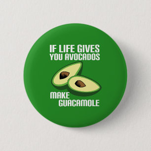 Badge Rond 5 Cm Plaisanterie drôle d'avocat de guacamole