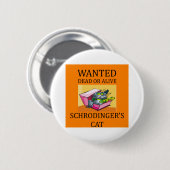 Badge Rond 5 Cm plaisanterie du chat des schrodinger (Devant & derrière)