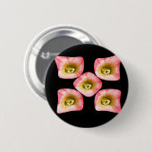 Badge Rond 5 Cm Plaisir Floral (Devant & derrière)