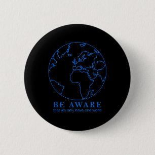 Badge Rond 5 Cm Plan du monde Plan De l'environnement Protection N