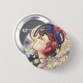 Badge Rond 5 Cm Plan rapproché de Gabriel (Devant & derrière)