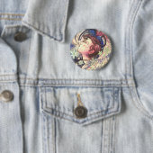 Badge Rond 5 Cm Plan rapproché de Gabriel (En situation)