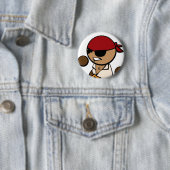 Badge Rond 5 Cm Plan rapproché de pirate (En situation)