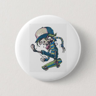 Badge Rond 5 Cm planche à roulettes bizarre