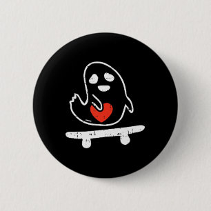 Badge Rond 5 Cm Planche à roulettes pour enfants Ghost Heart Saint