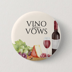 Badge Rond 5 Cm Planche de charcuterie Vino avant les Vœux pour un