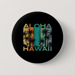 Badge Rond 5 Cm Planche de surf vintage Aloha Hawaii