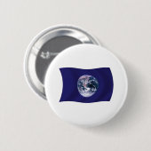 Badge Rond 5 Cm Planet Earth Flag Button (Devant & derrière)