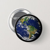 Badge Rond 5 Cm Planet Earth - The Blue Marble (The Americas) (Devant & derrière)