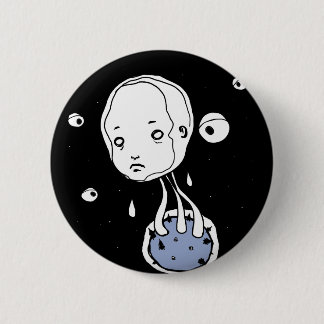 Badge Rond 5 Cm Planète d'inondation