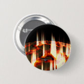Badge Rond 5 Cm planète en feu (Devant & derrière)