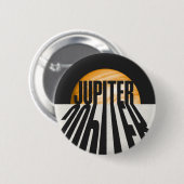 Badge Rond 5 Cm Planète Jupiter avec ombre (Devant & derrière)