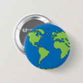 Badge Rond 5 Cm Planète Terre (Devant & derrière)