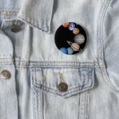 Badge Rond 5 Cm Planets du système solaire (En situation)