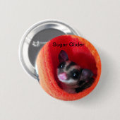 Badge Rond 5 Cm Planeur à sucre en Orange Hanging Lit (Devant & derrière)