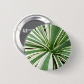 Badge Rond 5 Cm Plante Agave Vert et blanc rayé (Devant & derrière)