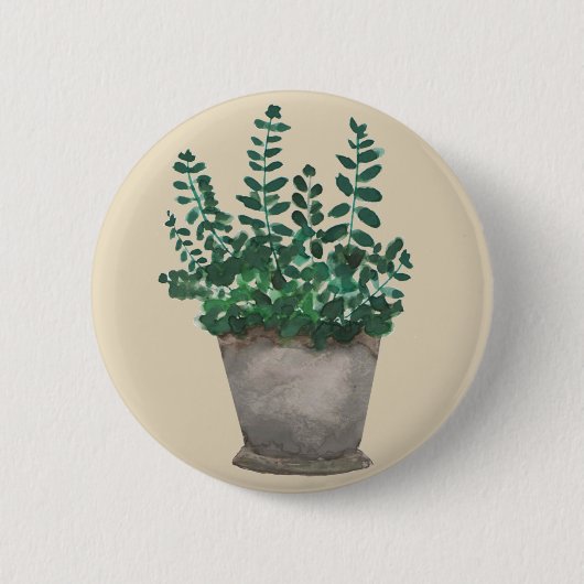 Badge Rond 5 Cm Plante dans le pot (Devant)