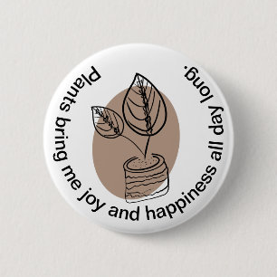 Badge Rond 5 Cm Plante d'intérieur mignonne Botanique Soin des pla