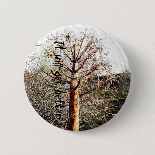 Badge Rond 5 Cm Plante Ferula sec (Devant)