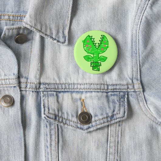 Badge Rond 5 Cm Plante médiocrement tiré (En situation)