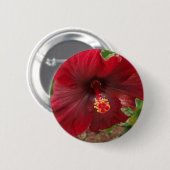 Badge Rond 5 Cm plante rouge de ketmie d'Hawaï (Devant & derrière)
