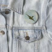 Badge Rond 5 Cm Plaque avec avion vintage (En situation)