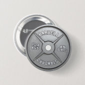Badge Rond 5 Cm Plaque Barbell (Devant & derrière)