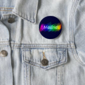 Badge Rond 5 Cm Plaque Madrid Gay (Button Madrid Gay) (En situation)