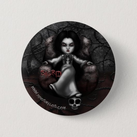 Badge Rond 5 Cm Plaque Sigrid (Devant)