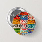 Badge Rond 5 Cm Plaques de licence américaines Art America (Devant & derrière)