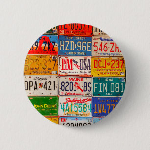 Badge Rond 5 Cm Plaques de licence américaines Art America