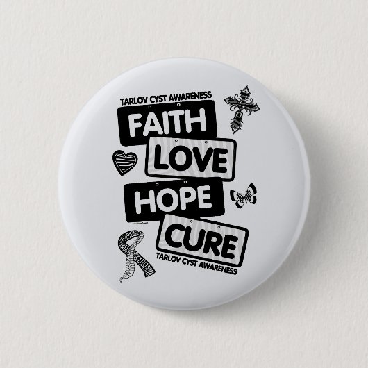 Badge Rond 5 Cm Plaques de licence...Tarlov Cyst (Devant)