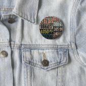 Badge Rond 5 Cm Plaques de licence vintages (En situation)