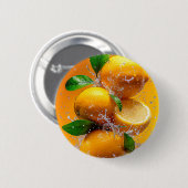 Badge Rond 5 Cm Plat de citron (Devant & derrière)