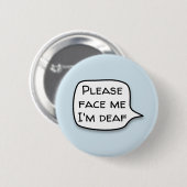 Badge Rond 5 Cm Please face me (Devant & derrière)