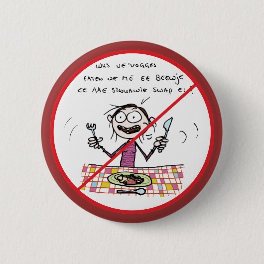 Badge Rond 5 Cm Plein bouton de bouche (Devant)