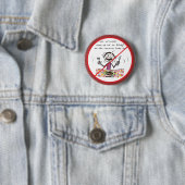 Badge Rond 5 Cm Plein bouton de bouche (En situation)