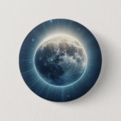 Badge Rond 5 Cm Pleine lune Eclipse blanc (Devant)