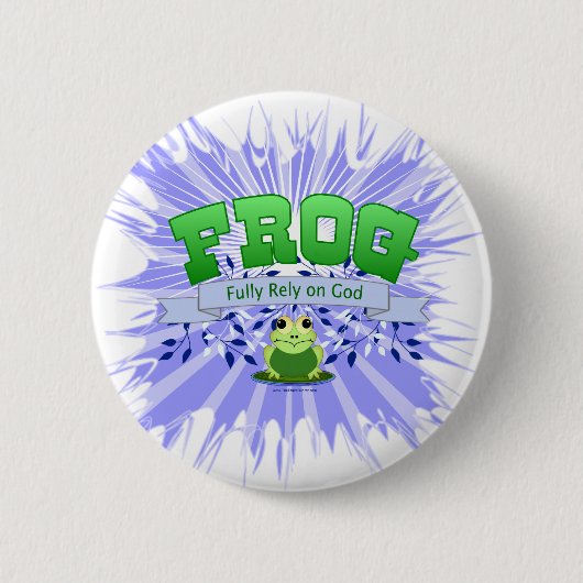 Badge Rond 5 Cm Pleinement confiance en Dieu (Devant)