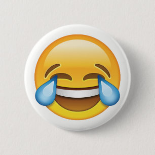 Badge Rond 5 Cm Pleurer de rire Larmes de joie émoji