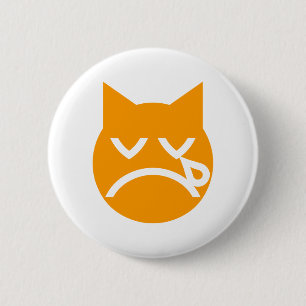 Badge Rond 5 Cm Pleurer le chat Emoji