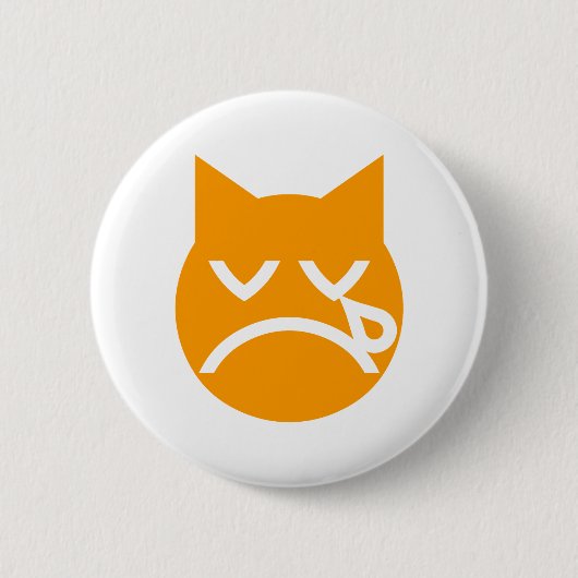 Badge Rond 5 Cm Pleurer le chat Emoji (Devant)
