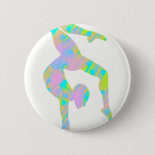 Badge Rond 5 Cm Pliez-le Pin de contorsion (Devant)