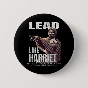 Badge Rond 5 Cm Plomb Comme Harriet Histoire Noire Afro-Américaine